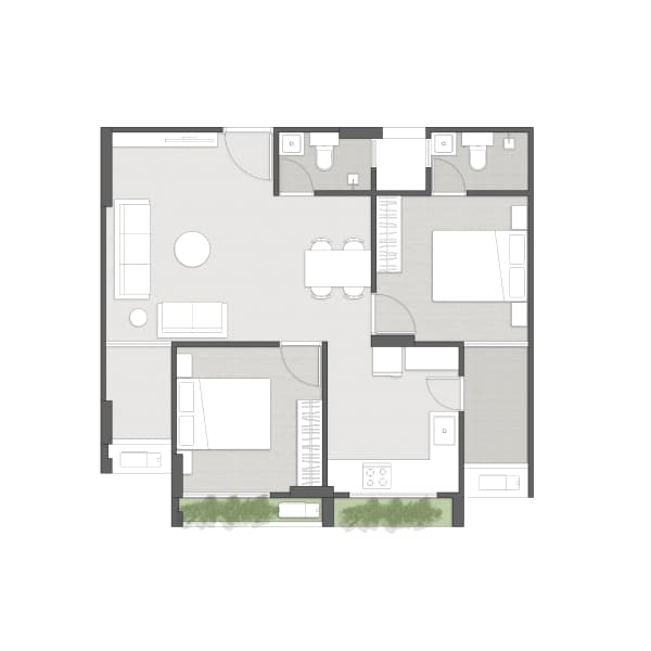 2BHK (TYPE 1)