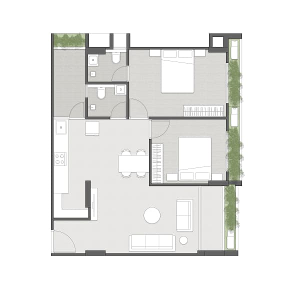 2BHK (TYPE 4)